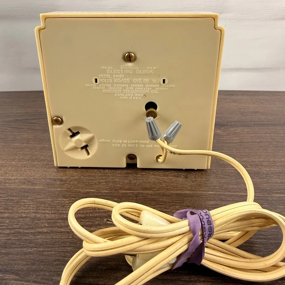 Telechron 8H57 Lite-Call Alarm Clock Lamp Control 1940s Working
